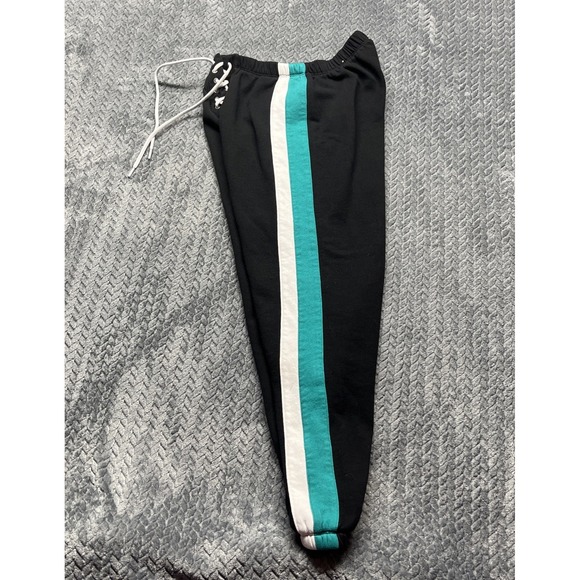 Victoria's Secret PINK Jogger Sweatpants Women's Size‎ Small Black Turquoise - Picture 5 of 12